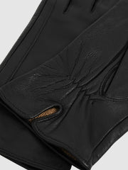 Women Leather Gloves in Black