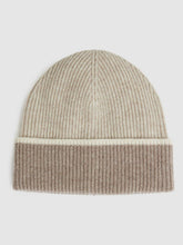 Women Wool Blend Tipped Beanie in Taupe