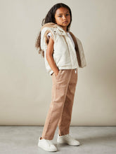 Children & Baby 4-9 yrs Reversible Quilted Borg Gilet in Brown