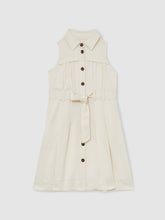 Children & Baby 13-14 yrs Tie-Waist Collared Dress in Ivory