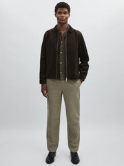 Men Les Deux Drawstring Trousers in Green/Ivory