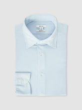 Men Long-Sleeve Travel Shirt in Soft Blue