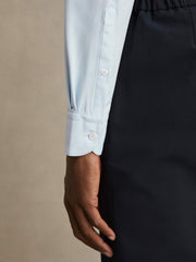 Men Long-Sleeve Travel Shirt in Soft Blue