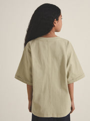Children & Baby 9-13 yrs | Les 100 Ciels Oversize T-Shirt in Sage
