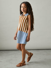 Children & Baby 4-9 yrs Towelling Stripe Dress in Multi