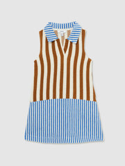 Children & Baby 4-9 yrs Towelling Stripe Dress in Multi