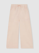 Children & Baby Cotton-Linen Drawstring Trousers in Pink