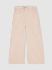 Children & Baby Cotton-Linen Drawstring Trousers in Pink