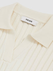 Children & Baby 4-9 yrs Rib-Knit Polo Top in Ivory