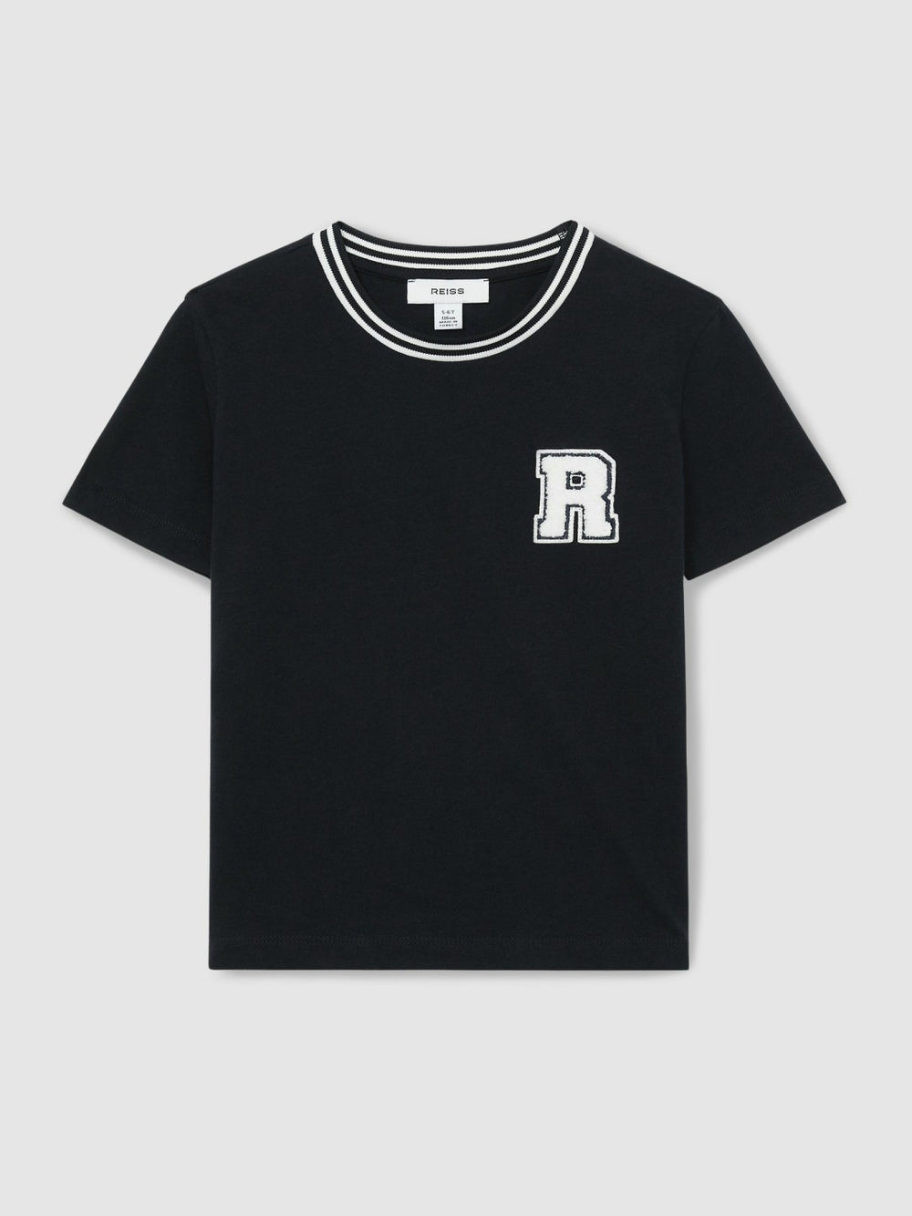 Children & Baby 13-14 yrs Cotton Letter Patch T-Shirt in Navy