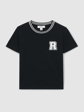 Children & Baby 13-14 yrs Cotton Letter Patch T-Shirt in Navy
