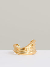 Women Fluid Sculpted Cuff in Gold Tone