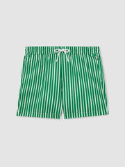Men | Ché Stripe Swim Shorts in Green/White
