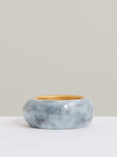 Women Curve Marble Bangle in Gold Tone