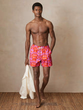 Men | Ché Sunset-Print Swim Shorts in Orange/Pink
