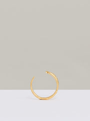 Women Molten Hoop Earrings in Gold Tone