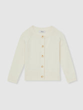 Children & Baby 13-14 yrs Cotton Crew-Neck Cardigan in Ivory