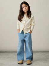 Children & Baby 4-9 yrs Cotton Crew-Neck Cardigan in Ivory