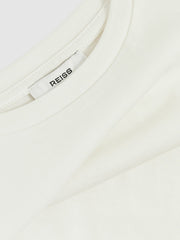 Children & Baby 4-9 yrs Oversize Cotton Cropped T-Shirt in Ivory