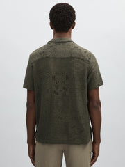 Men Les Deux Blend Lace Shirt in Olive Green