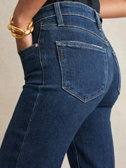 Women Paige High Rise Flared Jeans in Marciella Blue