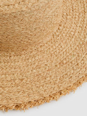 Women Straw Boater Hat in Natural