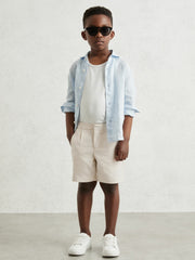 Children & Baby 3-9 yrs Relaxed Drawstring Shorts in Off White