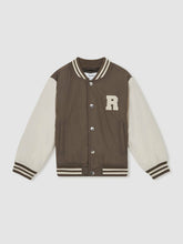Children & Baby 13-14 yrs Colour-Block Varsity Bomber Jacket in Mink Brown/Off White