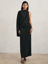Women Acler Jersey Draped Midi Dress in Black