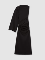 Women Acler Jersey Draped Midi Dress in Black