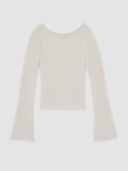 Women 100% Cotton Jumper in Ecru