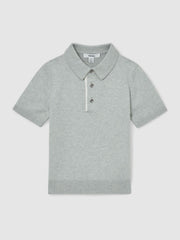 Children & Baby 9-13 yrs Contrast Placket Polo Shirt With Cotton in Washed Sage