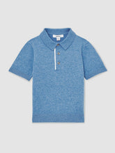 Children & Baby 13-14 yrs Contrast Placket Polo Shirt With Cotton in Blue