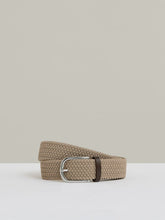Men Basket Weave Belt in Stone