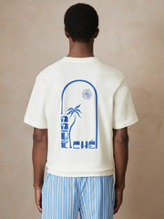 Men | Ché Cotton Palm-Print T-Shirt in White