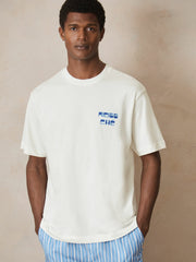 Men | Ché Cotton Palm-Print T-Shirt in White