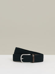 Men Basket Weave Belt in Navy
