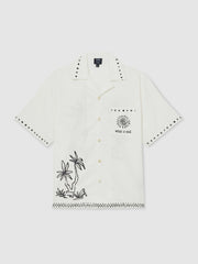 Men | Ché Cotton-Linen Palm Shirt in White
