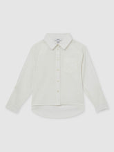 Children & Baby 13-14 yrs Linen Roll-Cuff Shirt in Ivory