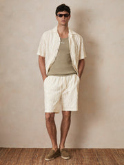 Men | Ché Fringed-Wave Shorts in Off White