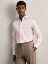 Men Regular Fit Cotton Sateen Shirt in Pink