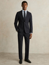 Men Wool-Blend Single-Breasted Suit Blazer Slim-Fit in Navy