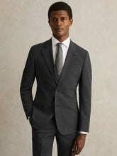Men Wool-Blend Single-Breasted Suit Blazer Slim-Fit in Grey