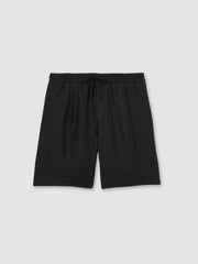 Men Linen Drawstring Shorts in Navy