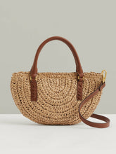 Women Raffia Woven Cross-body Bag in Natural