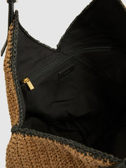 Women Raffia Ruffle Tote Bag in Natural