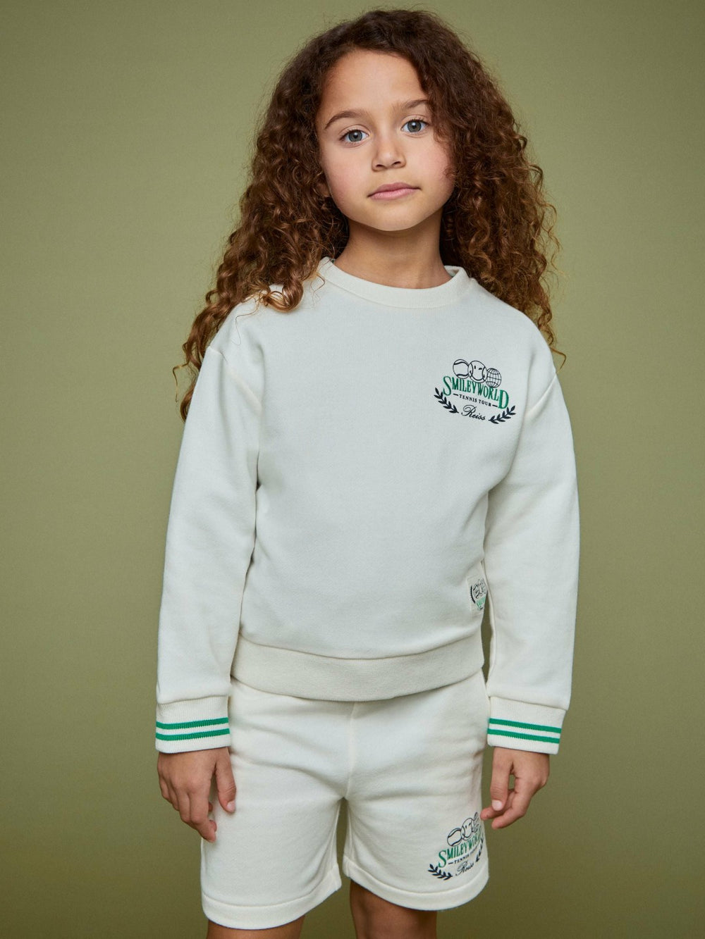 Children & Baby 9-13 yrs SmileyWorld Logo Sweatshirt Unisex Fit in White