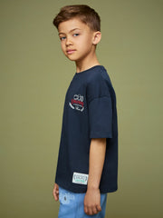 Children & Baby 9-13 yrs SmileyWorld Oversize T-Shirt in Navy