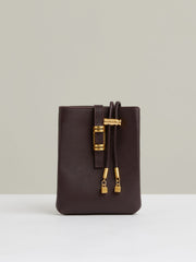 Women Leather Phone Holder in Oxblood