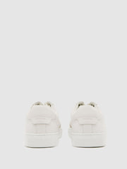 Men Bonded-Leather Low-Top Trainers in White